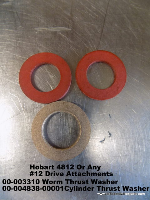 Hobart 4812 #12 Meat Grinder  00-003310 Worm Washer Sold in Pairs Hole Size 3/4" Dia. 1-5/16" Brass 